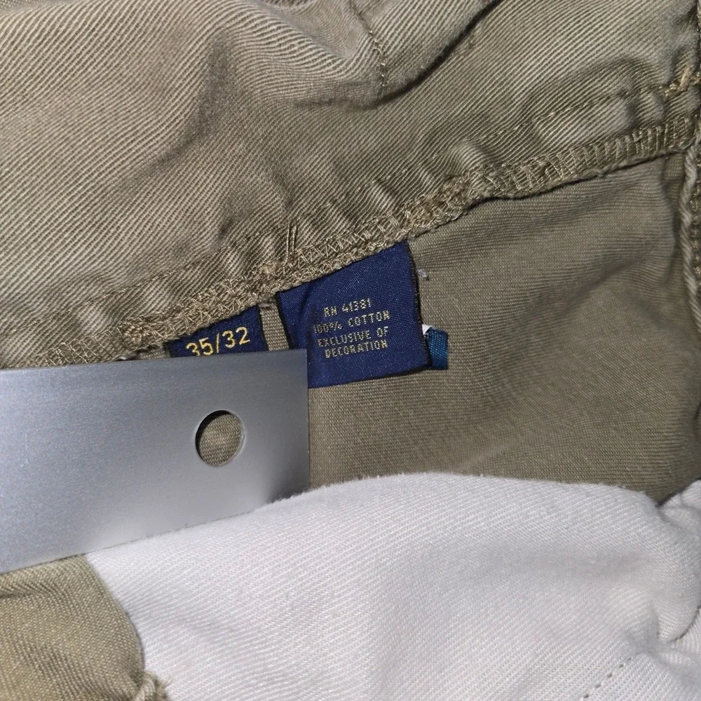 Polo Ralph Lauren Mens Chino Jeans 35/32 Olive Green Cotton Straight Leg